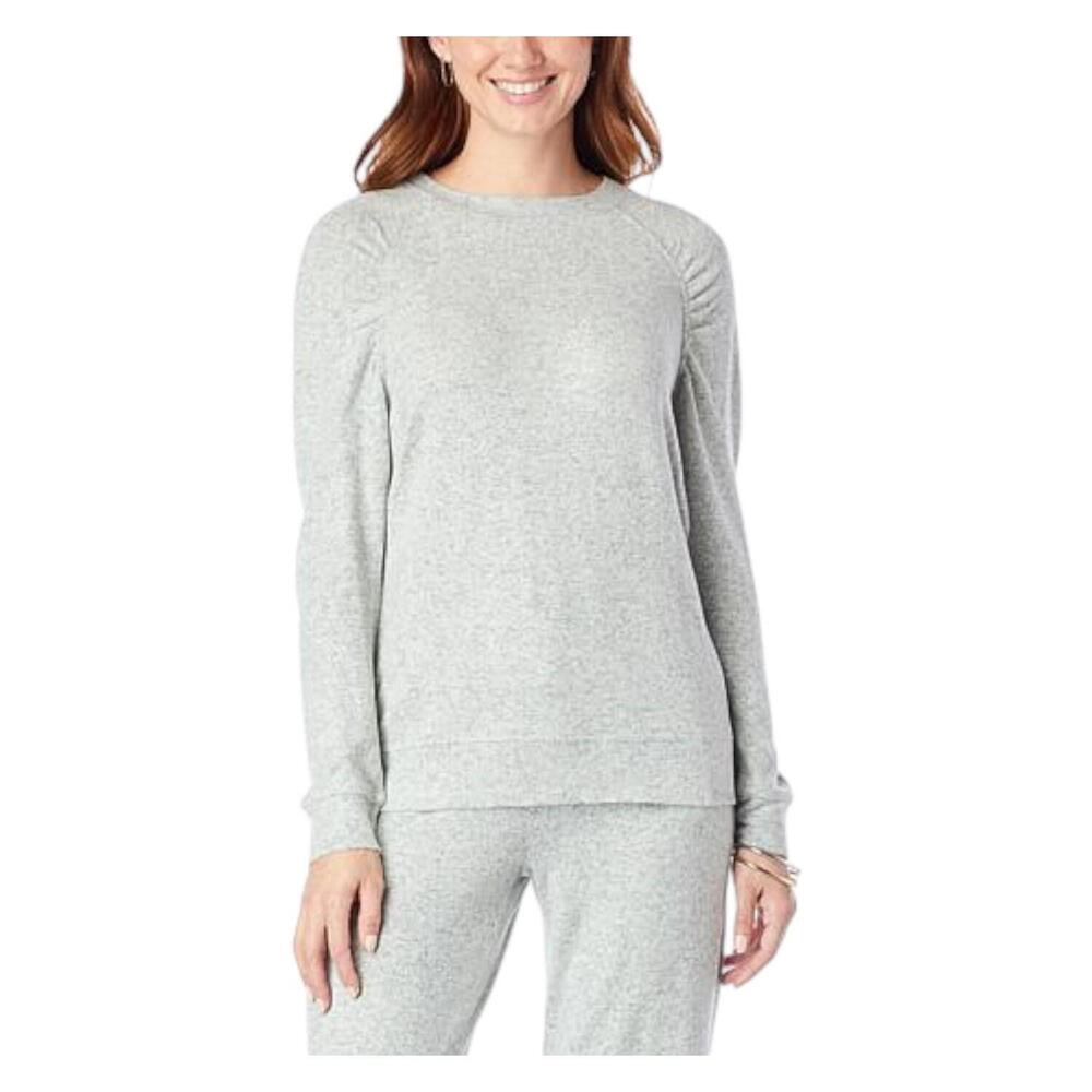 Mouj by SkinnyGirl Women's Long Sleeve Sweater Gray - Regular